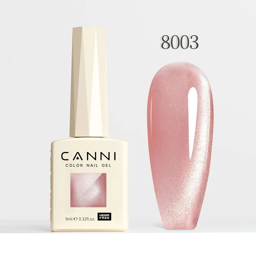 CANNI Super Glossy Glitter Cat Eye Nail Gel Polish - Hema Free Diamond Top Coat, Semi-Permanent UV LED Varnish