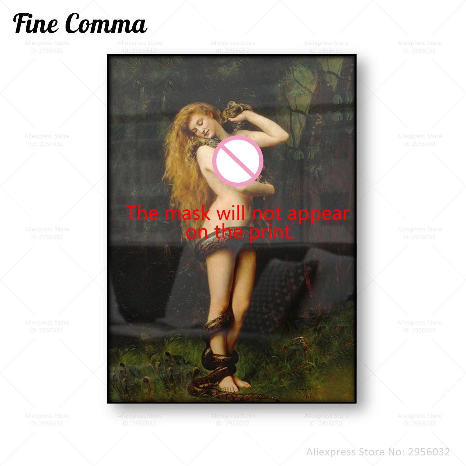 Lilith póster de pintura Vintage de John Collier, mujer con serpiente,  serpiente, Jardín del Edén, arte mitológico de pared antiguo, impresión en  lienzo - AliExpress