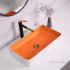 Luxury Ceramic Bathroom Sinks Colored Washbasin Home Wash Basin Mirror European Bathroom Washbasins Washing Sinks Hand Basin XY 2