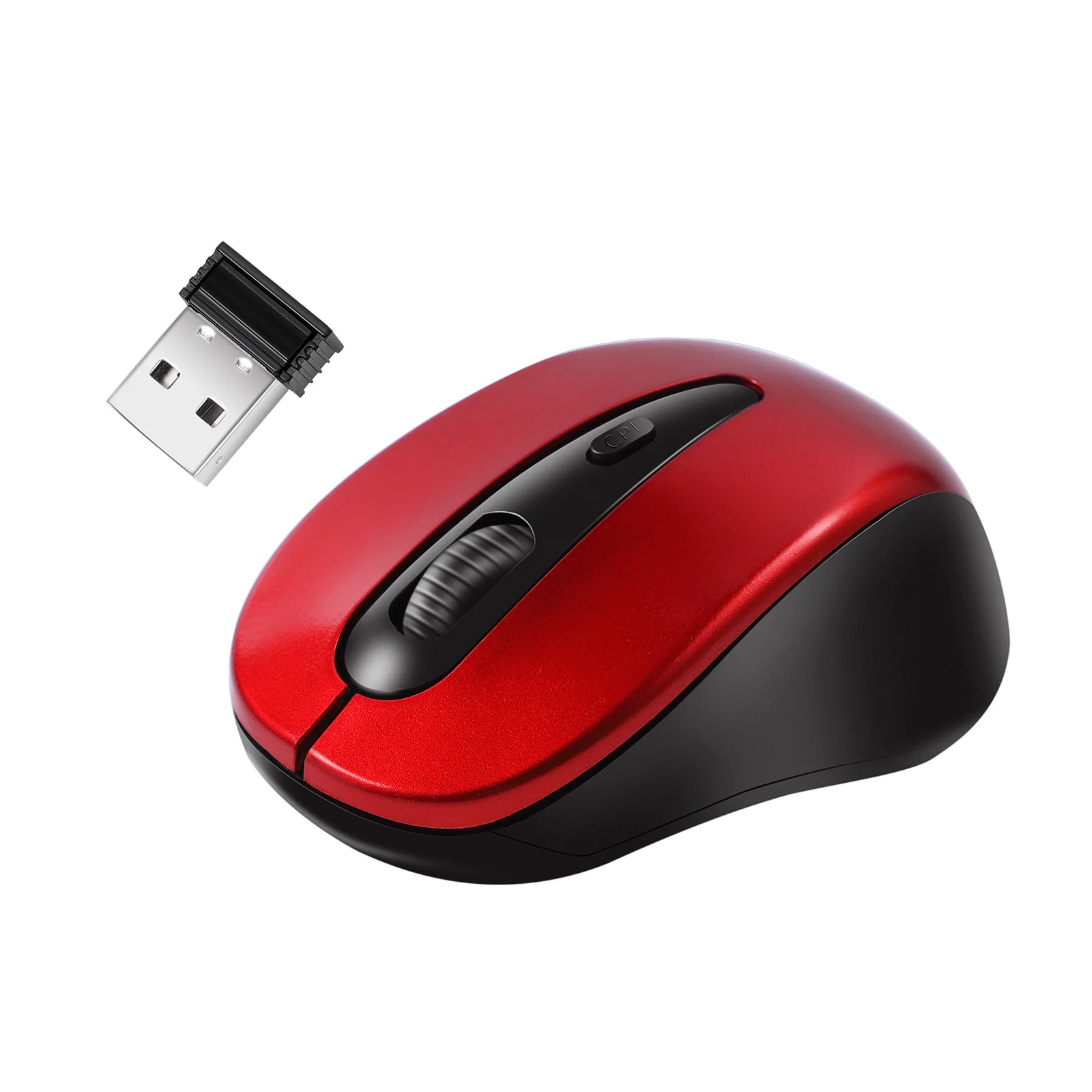 

Universal 2.4GHz 10M Wireless Mouse 1600DPI Optical Computer Mini Cordless Mice with USB Receiver For Office Home Travel