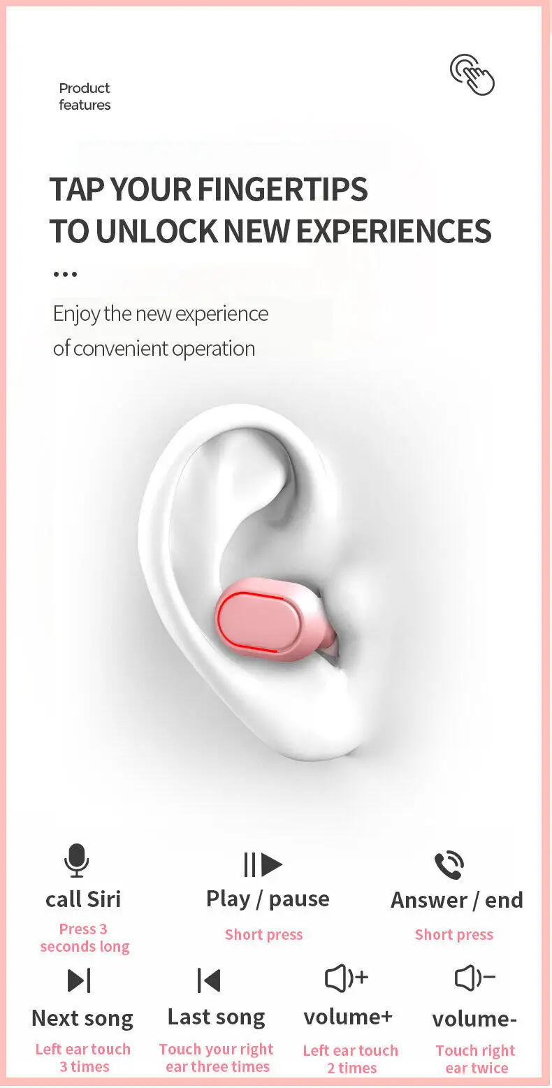 Description Picture 5 of itemE7S Tws Gaming Headset Bluetooth Earphones Earbuds Blutooth Earphone Wireless Hearing Aids Sport Ear Buds Hifi headphones