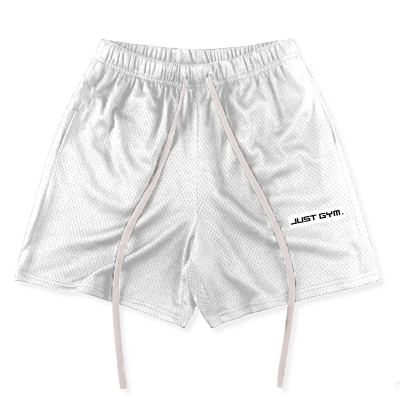 Men's lightweight mesh breathable fitness shorts summer sports casual pants