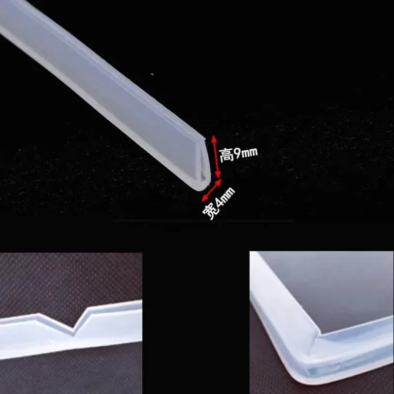 1Meters U Channel silicone rubber shower door glass sealing strip edge trim glazing weatherstrip edge guard silicone rubber sealing strip