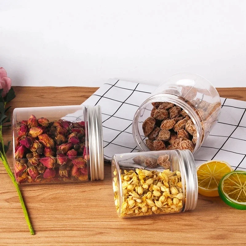 Storage Jars 10Pcs Clear Aluminum Cap Empty Cosmetic Food Containers