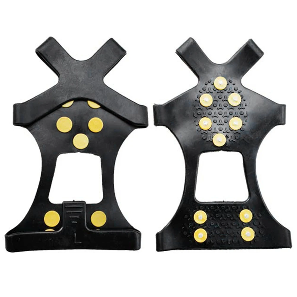Unisex Black TPE Mountaineering Crampons for Ice and Snow
