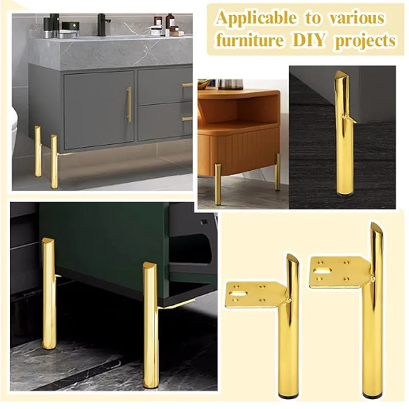 4-piece set of metal sofa legs bedside table support bathroom cabinet furniture anti slip sofa Dresser coffee table dresser TV