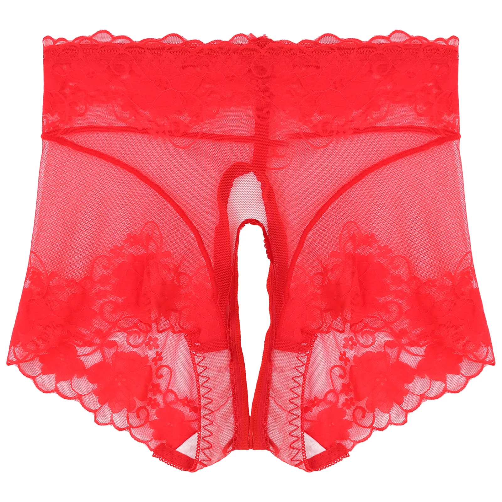 Cheap Flarixa Women Sexy Underwear Mid Waist Panties Scalloped
