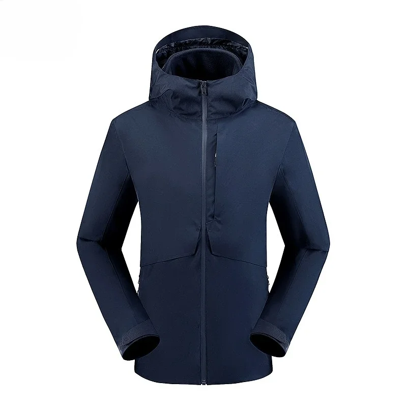Arazooyi Winter Jackets Men Women 3 In 1 Thermal Waterproof Windbreaker Unisex Detachable Fleece Jacket Camping Hiking Raincoats