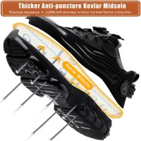 Chaussures de sécurité de protection à bout en acier indestructible, antidérapantes, résistantes à l'abrasion, chaussures de travail pour hommes, baskets résistantes et confortables ﻿ 4