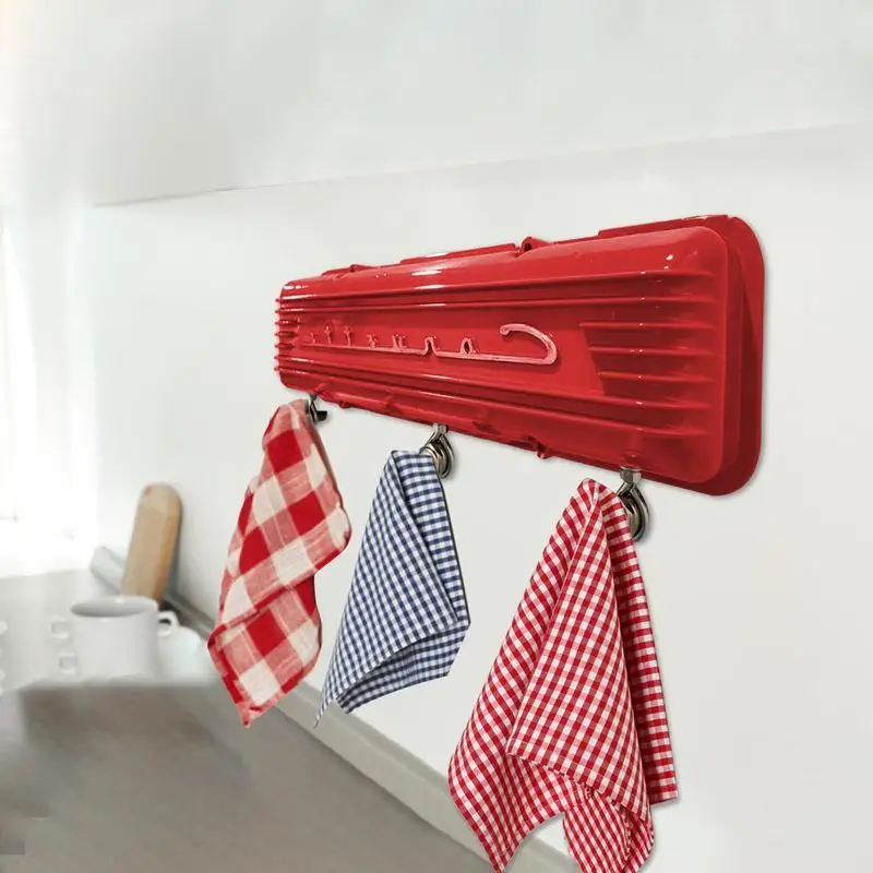 Retro Wall Hook Rack Bedroom Entrance Corridor Hangers With 4 Hooks Clothes Rack Coat Scarf Hook Multifunctional Home Storage