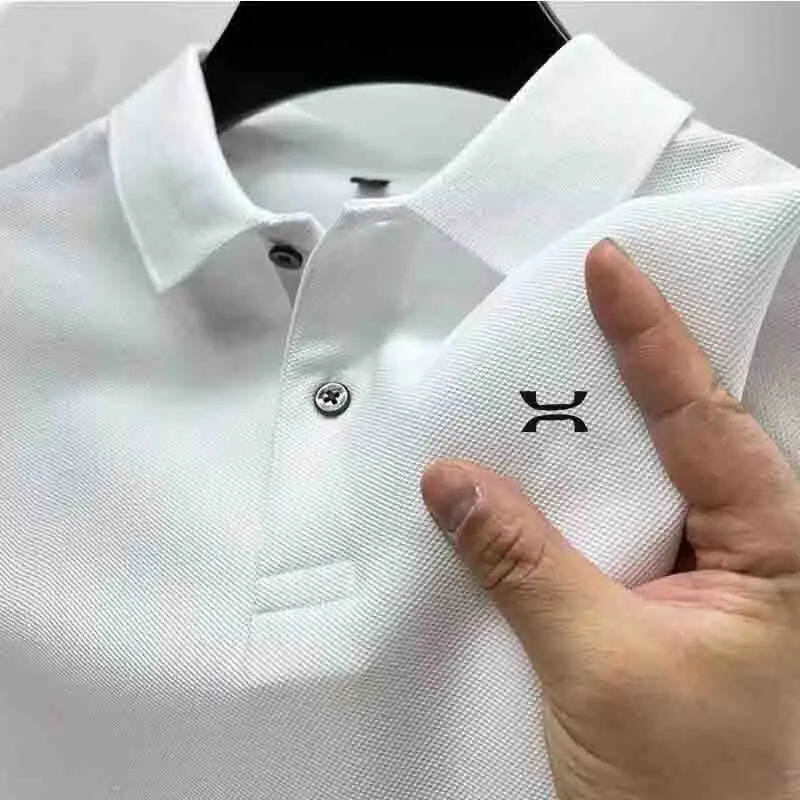 Men's classic short sleeved polo shirt, button neck, super large S-4XL, summer casual T-shirt, new style