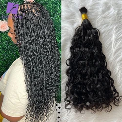 Bulk Human Hair Extensions Double Drawn No Weft Water Waver Braiding Full End Boho Braids Bulk Hair For Women LuffyWig