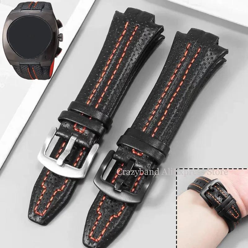 Genuine Leather Waterproof Sport Watch Strap, 15mm