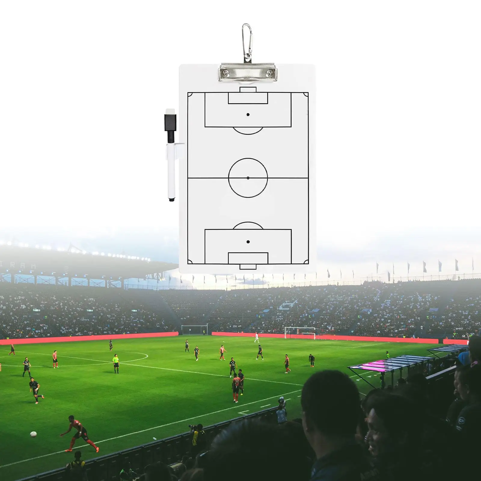 Soccer Coaching Board Football Coaching Board Rewritable with Erasable Pen and Hook Strategy Coaches Marker Whiteboard