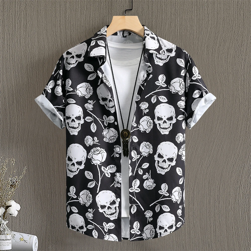 Men's Short Sleeve Hawaiian Shirts 3d Patchwork Printing