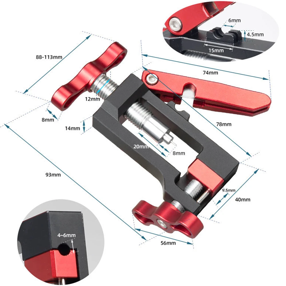 자전거 브레이크 유압 호스 바늘 드라이버 프레스 도구 알루미늄 합금 드라이버 호스 커터 케이블 펜치 올리브 커넥터 도구
