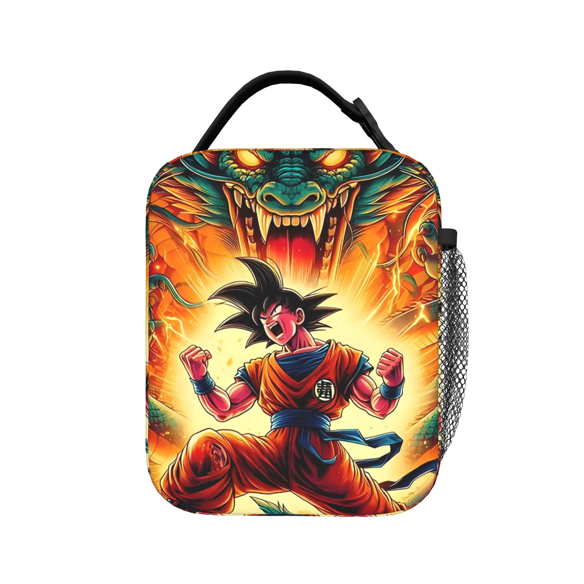 D-드래곤 볼 피크닉용 열 절연 도시락 가방 일본 애니메이션 휴대용 식품 가방 쿨러 열 도시락 상자