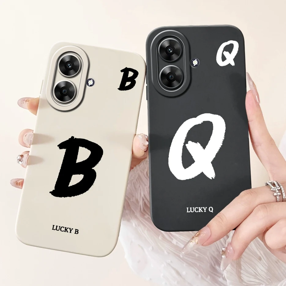 Cute Lucky Letters Soft Silicone Phone Case Cover - Stylish Protective s Coque