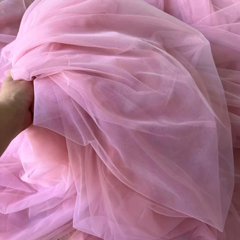 Soft Pink Blush Tulle Fabric
