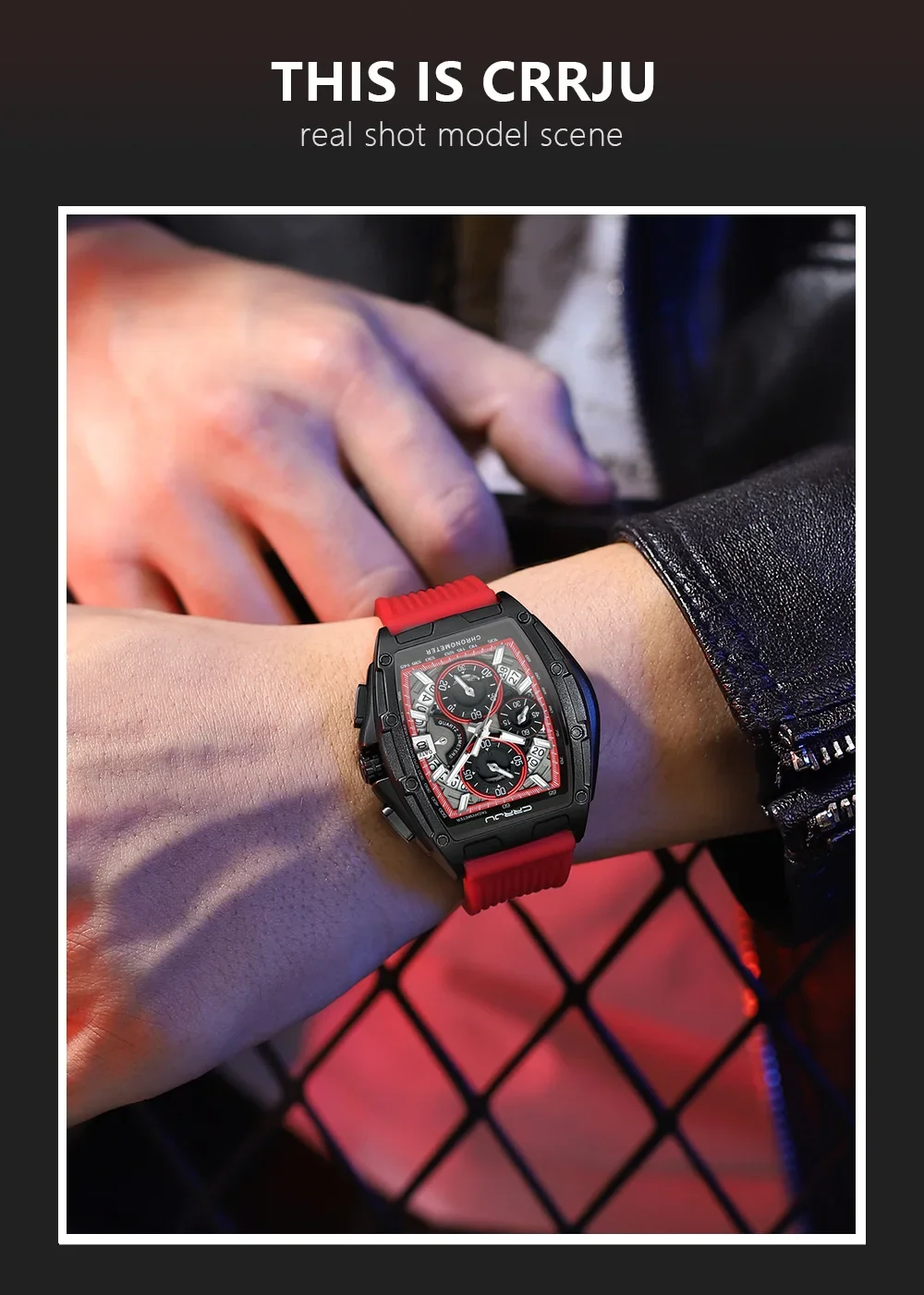 Top Brand Men's Watches Luxury Square Quartz Wristwatch Waterproof Luminous Chro
