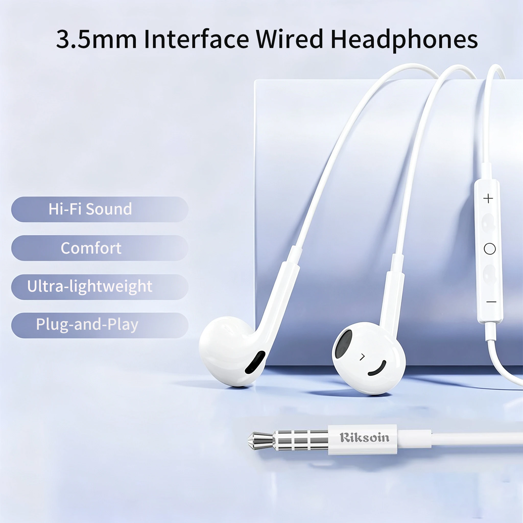 Versatile Wired Headphones with Microphone