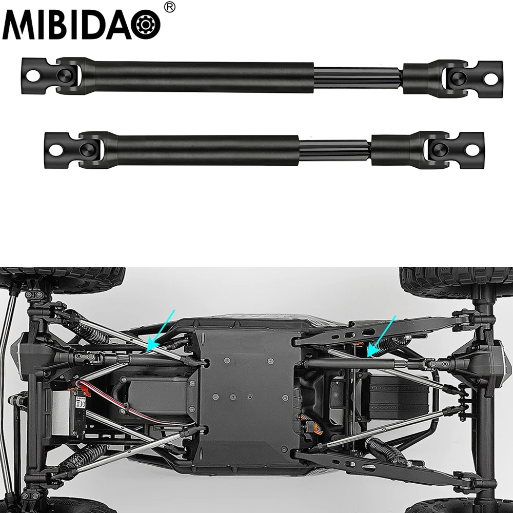 

MIBIDAO 2 шт. Черный Металлический Стальной передний задний приводной вал CVD для 1/10 осевой RBX10 AXI03005 RC Гусеничный автомобиль обновленные детали