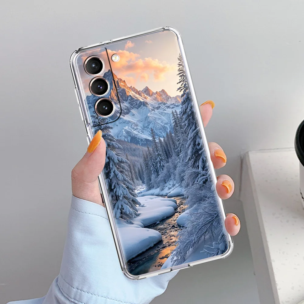 Arctic Snow Scenery Soft Clear Phone Case Cover