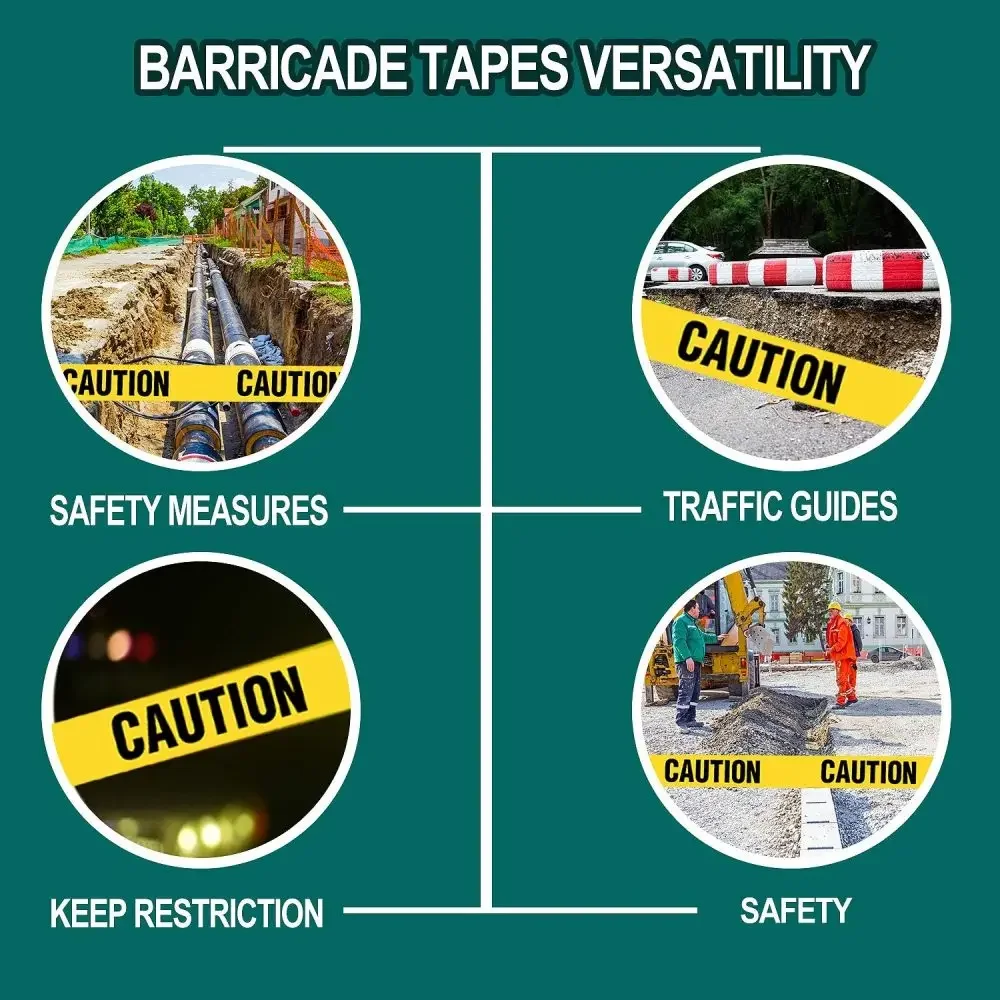 Description Picture 6 of item100m DIY Warning Tapes Halloween Party Decoration Halloween Decoration Outdoor Scary Party Construction Ribbon Caution Tape Roll
