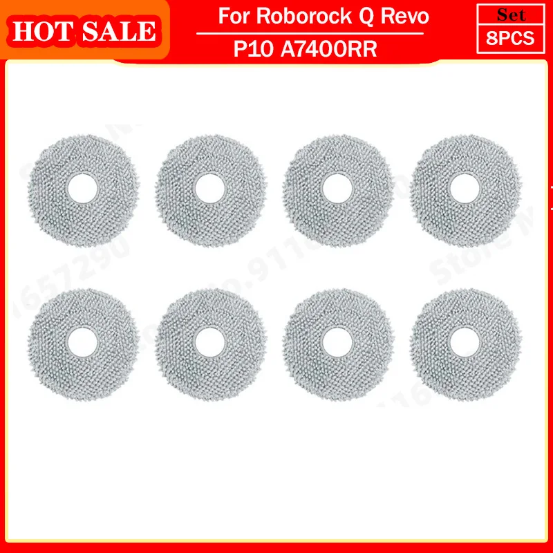 Roborock Vacuum Cleaner Accessories: Main Brush, Side Brush, HEPA Filter, Mop Cloths, Dust Bag