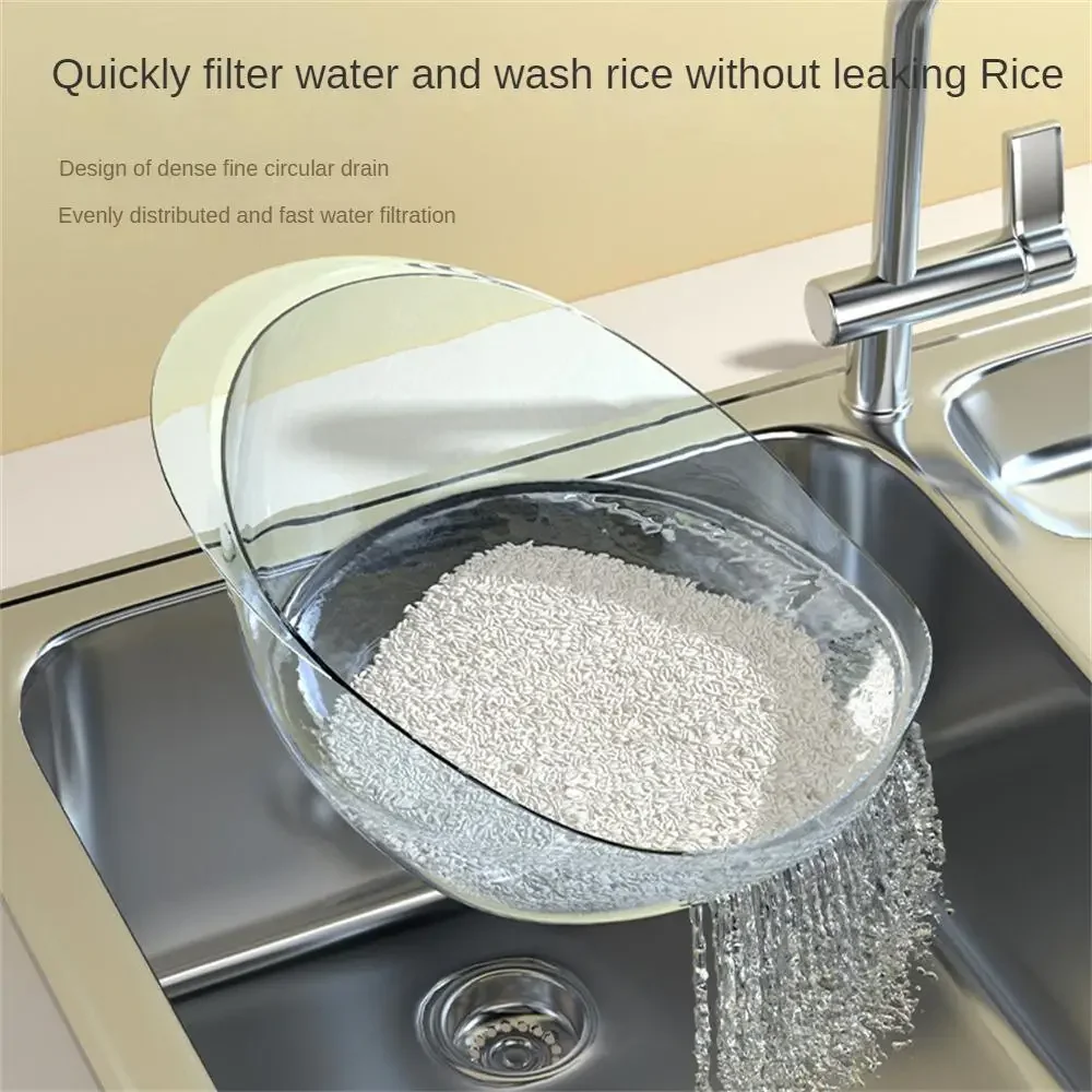 

Plastic Rice Filter Transparent Kitchen Drain Basket Rice Bowl Filter Basket Rice Bowl Kitchen Sink Drain Kitchen Tools