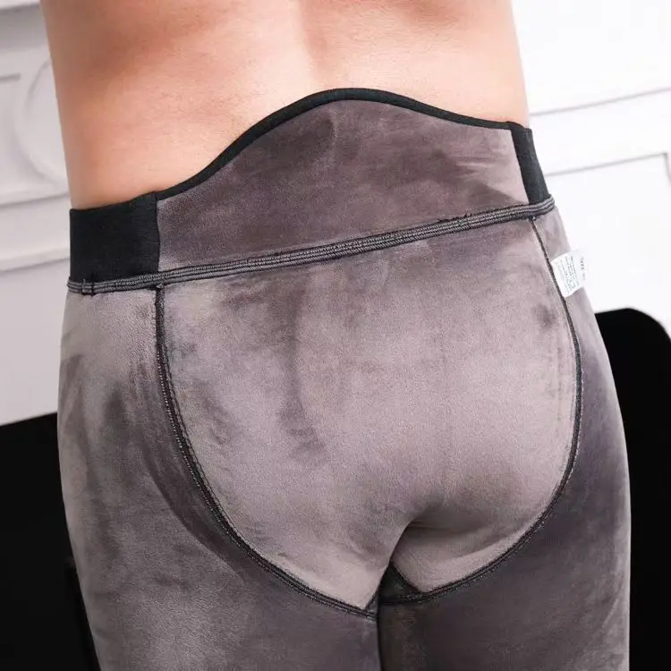 -30° Winter Thicken Keep Warm Long Wool Sheepskin Pants One Piece of Fur Men's and Women's High Waist Wool Liner Pants 4