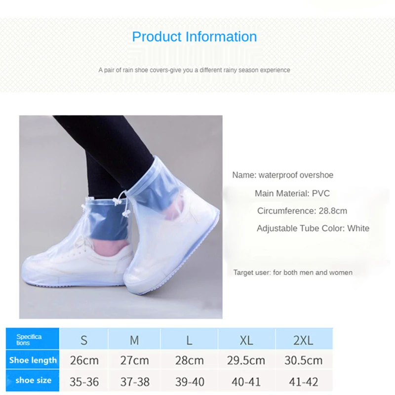 Silicone Waterproof Shoe Cover Unisex Shoes Protectors Rain Boots Indoor Outdoor Rainy Reusable non-slip shoe Cover shoe covers