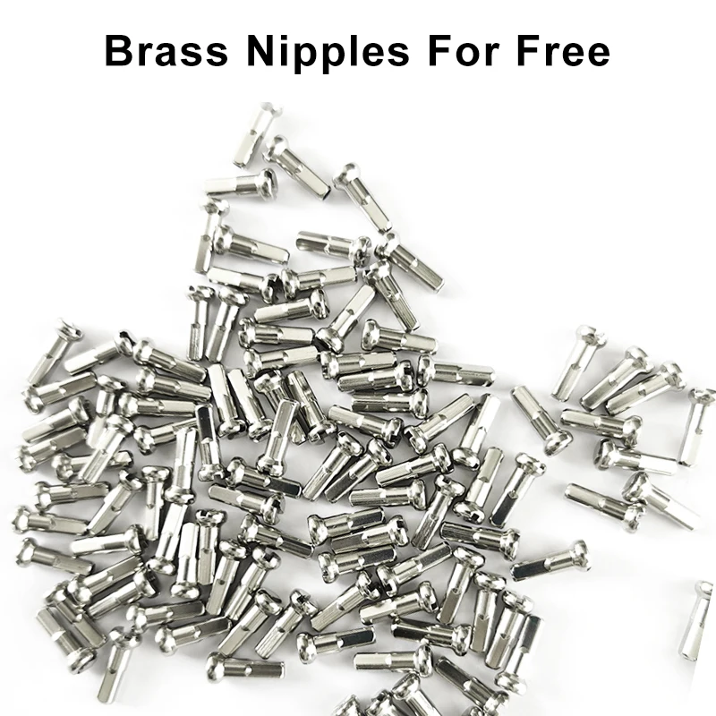 Bicycle Flat Spokes 14G With Nipples 10Pcs MTB Road Bike Straight Pull Aero Spokes Steel 261 272 276 282 292 296MM