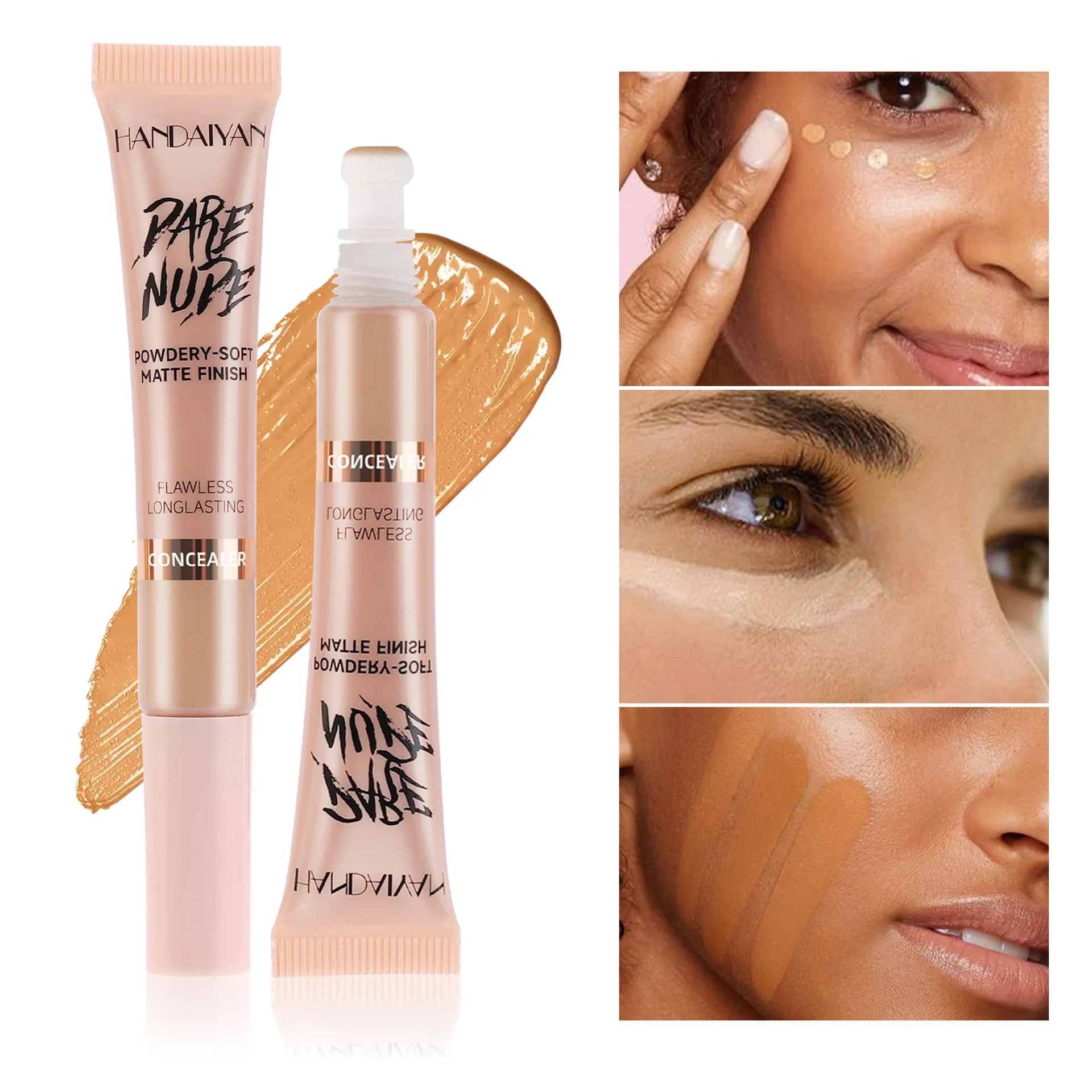 Handaiyan Hose Concealer Sponge Brush Head Liquid Concealer Cover up blemishes face