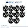 KicarMod 1/64 Wheels with Tires from TE37 Toy Wheels for Hobby Diecast Model Cars Hot Wheels Modified Parts 5 set/pack 4