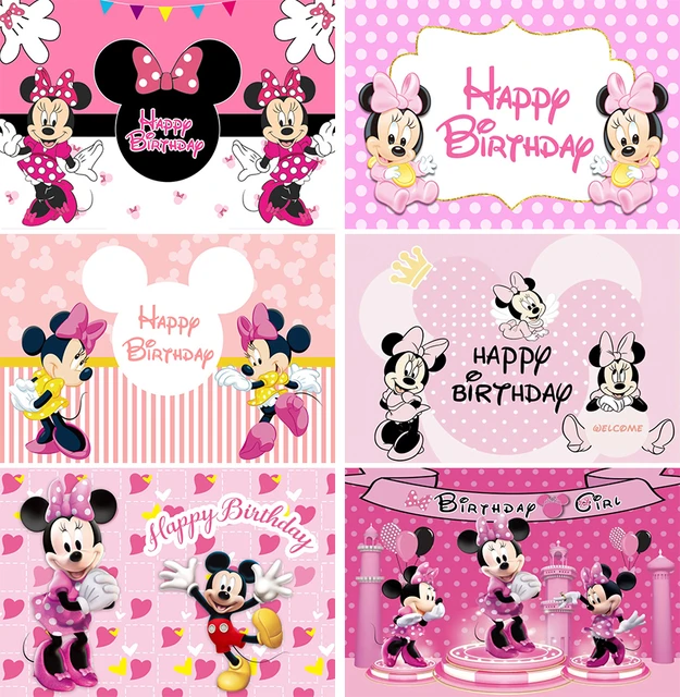 Minnie Bowtique Backdrop Personalized Baby Shower Birthday Banner add Name