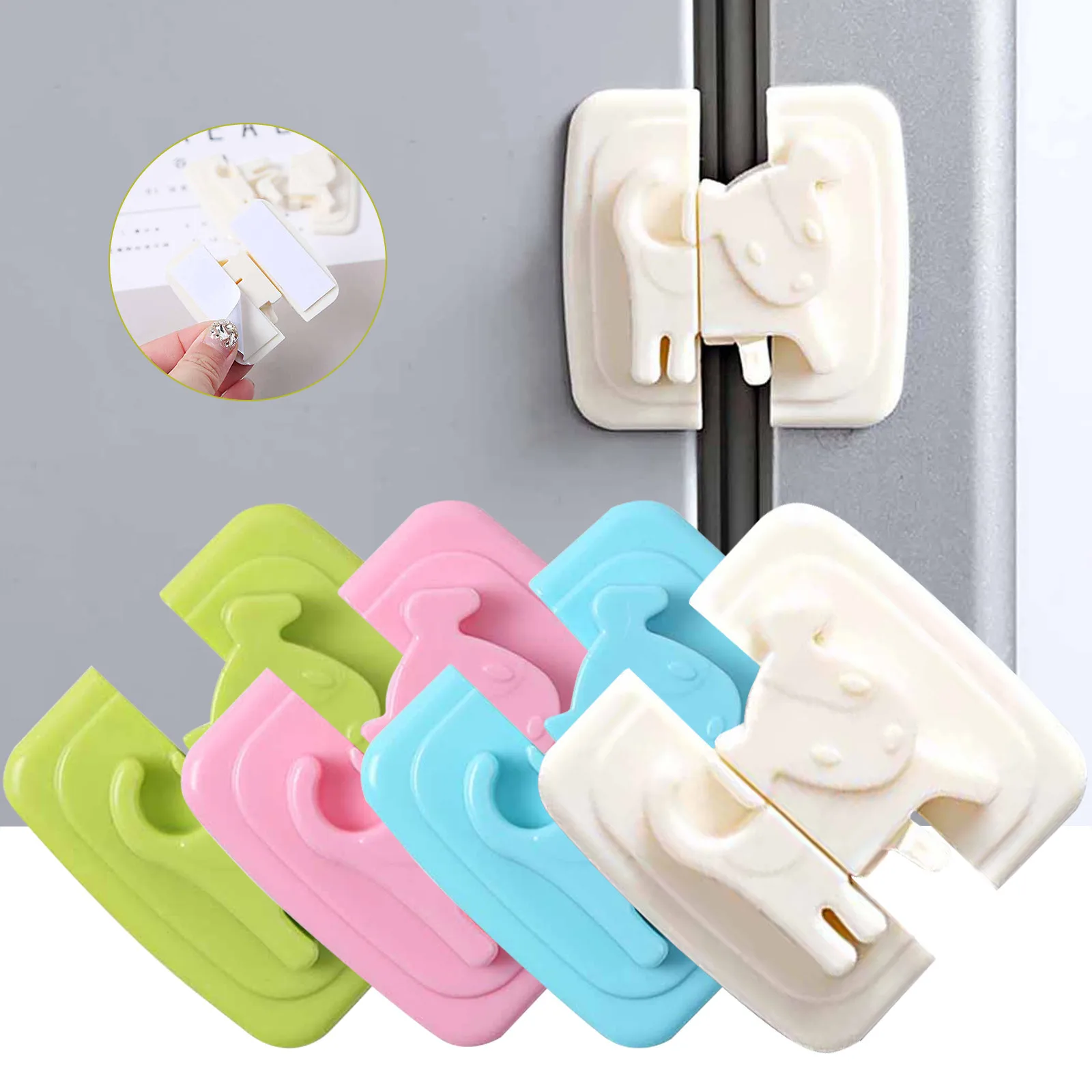 4 Styles 1PC High Quality Baby Drawer Locks Cute Baby Safe Lock Cabinet ...