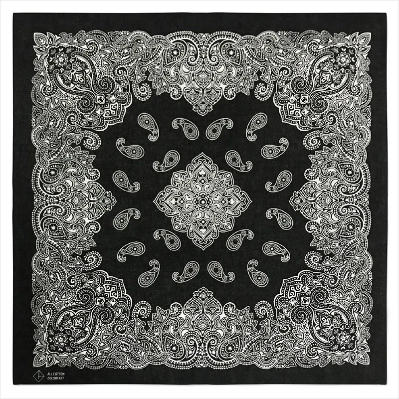 New Women Paisley Hip Hop Cashew Cotton Square Scarf Bandana Headband Kerchief Outdoor Unisex Wrist Wraps Face Mask Handkerchief