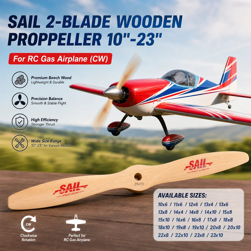 Hélice pour planeur RC 15x8 bleu marine vue de face, design aérodynamique