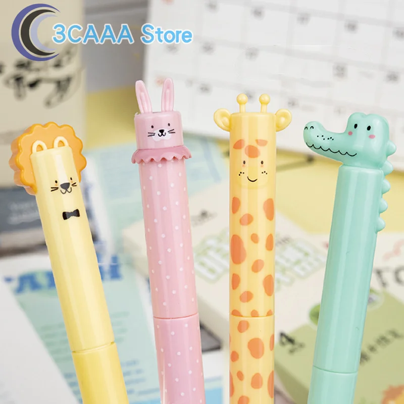 핫세일 4/8개입 부드러운 필기감의 튼튼한 펜 귀여운 동물 모양 지워지는 젤 펜 세트 (학교, 사무실, 저널, 생일 및 명절 선물용)