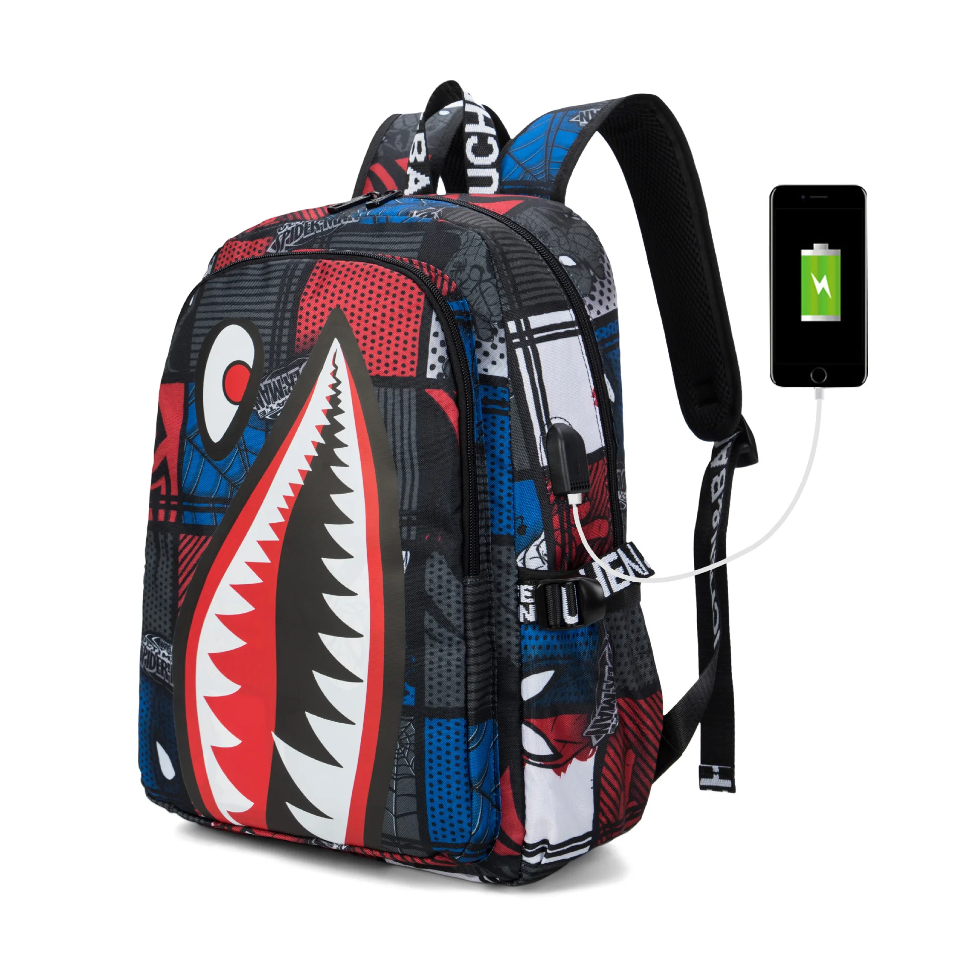 Bookbag for Middle Shark Pack Backpack Boys for Kids School Bags Travel Back 6