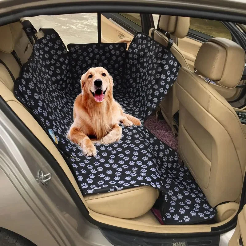 

Waterproof Pet Dog Car Seat Cover Protector Printed Pet Dog Scratchproof Car Back Seat Cover Protector Pad with Printing