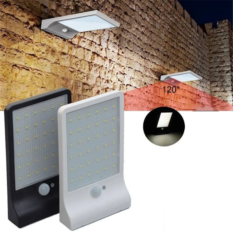 Reswat 36/48W LED outdoor induction solar light PIR motion sensor IP65 waterproof garden courtyard wall convenient installation