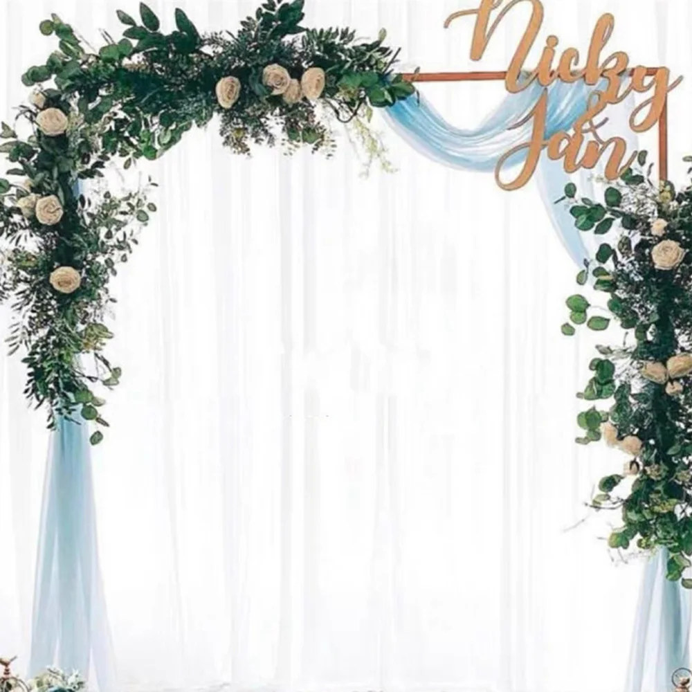 2x1.5m Wedding Arch Square Iron Backdrop Gold Stand Props Flower Rack Birthday Party Decoration Supplies