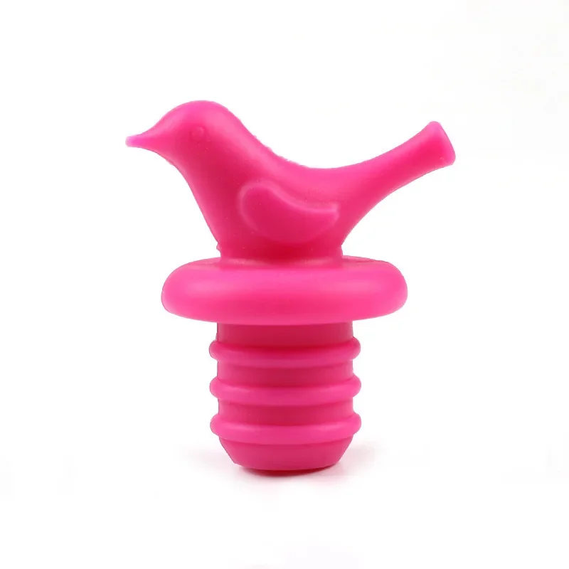 Creative Bird Design Wine Stopper Silicone Wine Cork Stopper Plug Cover Bottle Caps Bottle Pourer Stoppers wine stopper wine stoppers bottle pourer