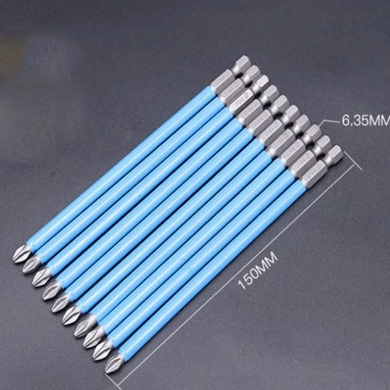 90mm 150 mm Cross non-slip drill bits batch Head PH2 screwdriver set S2 strong magnetic wind batch head screwdriver head bits