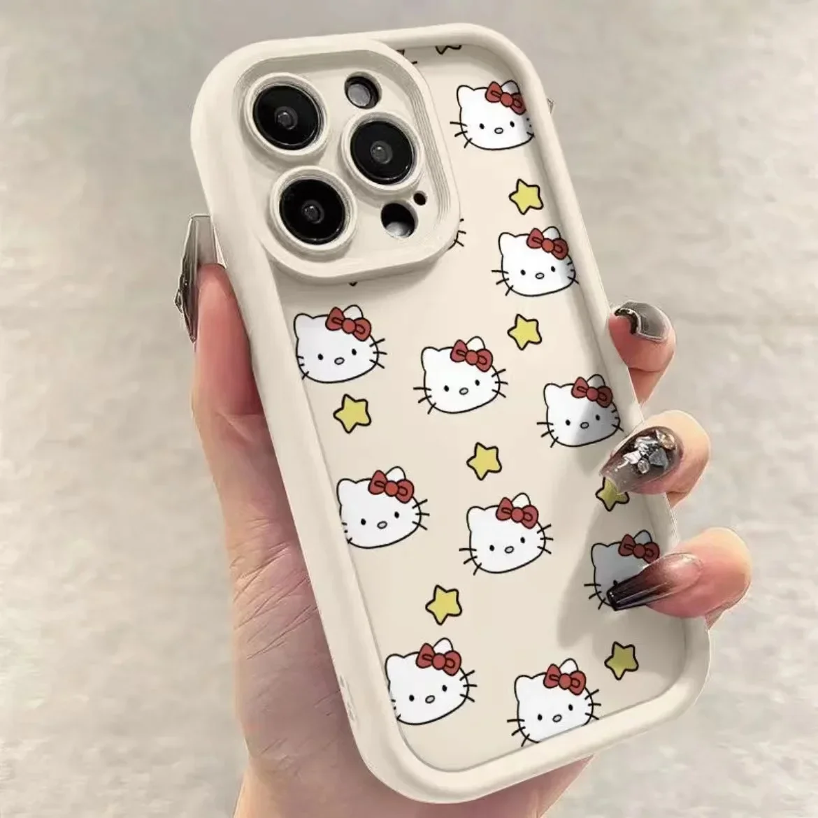 thumbnail image 1 of Original Sanrio Hello Kitty Phone Case For iPhone 14 13 11 12 15 Pro Max X XS XR 8 7 Plus Cartoon Cute Soft Shockproof Cover Y2K, 1 of 5