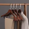 1pcs Wooden Suit Hanger Non-slip Solid Wood Rack Simple Style for Jacket Skirt Sweater Pants 3