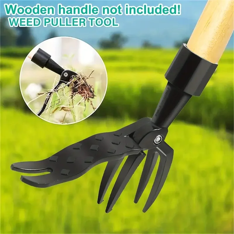 Stand Up Weed Puller Tool Weeding Head Replacement Manual Weed Remover Aluminum Claw Weeder Root Remover Hand Tool For Outdoor 1