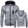 Fashion Personalized Hoodies Men Casual Custom Logo Zipper Jacket Fleece Warm Sweatshirts High Quality Hip Hop Coat Sudaderas 5